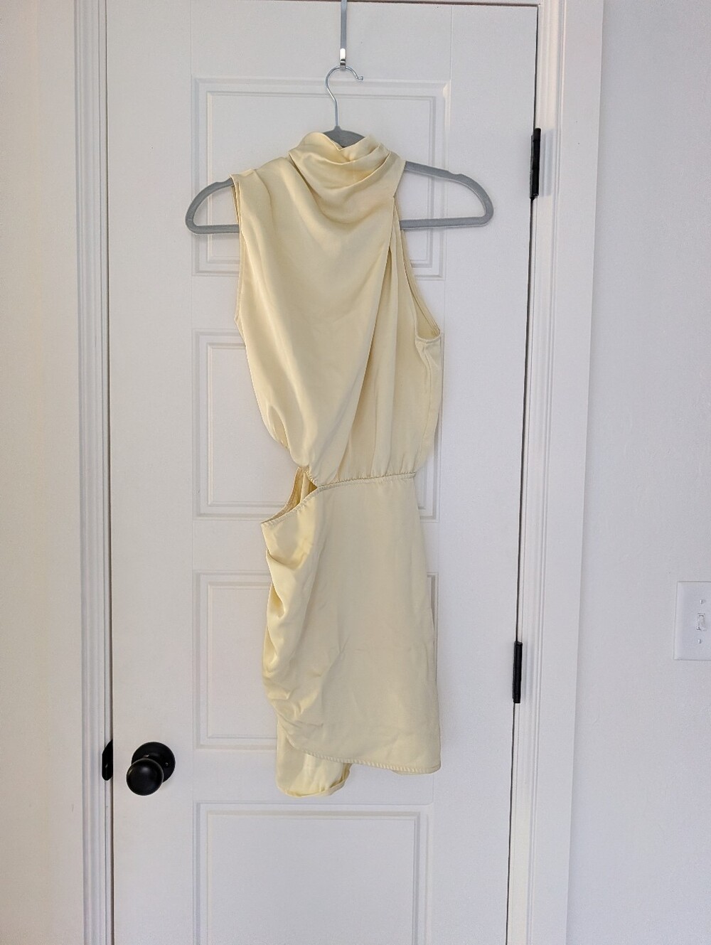 Hello molly Lemon Satin Mini Dress